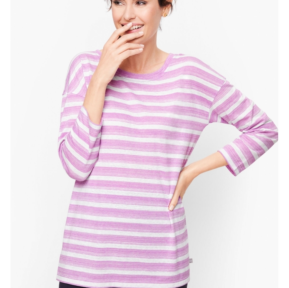 BACK TIE PULLOVER - STRIPE Talbots